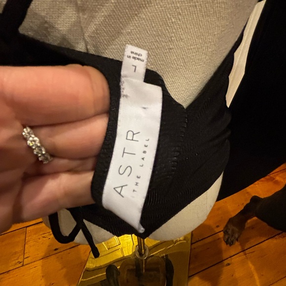 Astr Black Long Sleeve Top - Picture 3 of 4